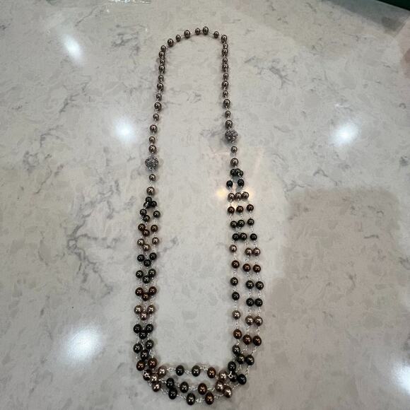 Pearl double strand/choker necklace (2 necklaces in one) - Picture 2 of 16